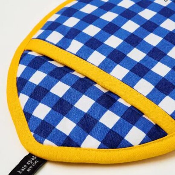 Lemon Party and Spring Gingham 100% Woven Cotton Canvas Pot Holder 2-Pack - Picture 3 of 6